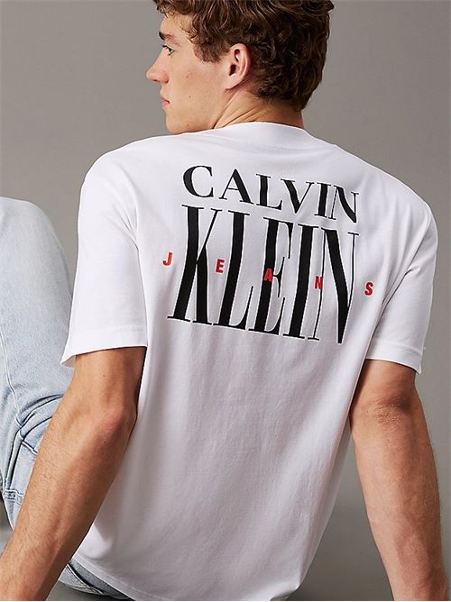 serif font graphic tee CALVIN KLEIN JEANS | J30J327473YAF